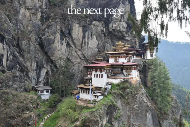  ?? Bill Zlatos photos ?? The Paro Taktsang, better known as the Tiger’s Nest, overlooks the Paro Valley in Bhutan. Built in the 17th century, this sacred place is the image most associated with Bhutan.