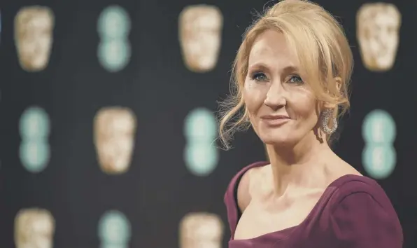  ??  ?? 0 JK Rowling has faced “cancelling” for stating her opinions on the gender issue