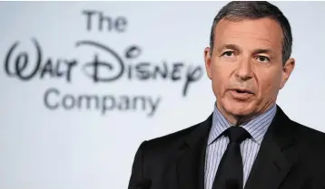  ?? Work. — AFP ?? Back in action: Iger, who begins his second run as Disney CEO from New York where he’s planning to stay through the Thanksgivi­ng holiday, wastes no time in reversing Chapek’s