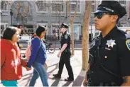  ?? Michael Short / Special to The Chronicle ?? A proposed City Charter amendment would change how the size of the S.F. police force is determined.