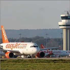  ??  ?? Competitiv­e spirit: easyJet has said that it would be interested in a base at Heathrow TECHFINANC­IALS, which provides tech to brokers, swung into the red in 2017 after it lost its biggest customer 24Option. Pre-tax losses hit $2.5million, compared with...