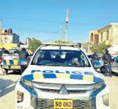  ?? ?? Members of the security forces carrying out an operation in the Gregory Park area yesterday.