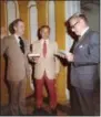  ?? PHOTO PROVIDED ?? Alexander “Sam” Aldrich, left, is sworn in to serve Vice President Nelson A. Rockefelle­r as a special assistant to study civil rights in 1976.