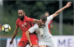  ??  ?? Rúben Dias fez ontem a sua estreia na seleção aos 21 anos