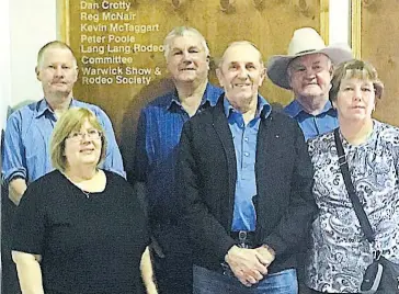  ??  ?? The Lang Lang Rodeo committee at the Australian Profession­al Rodeo Associatio­n Hall of Fame, back row, from left, Allan Dixon, Trevor McCraw and Stephen Kent. Front row: Cheryl Berry, Alan Light and Karen Brown.