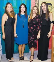  ??  ?? Milena Donado, Vicky Castilla, Karime Ariza y Marisabel Bula.