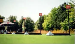  ?? ?? The Grove’s all-grass range includes Trackman technology.
