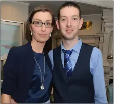  ??  ?? Siobhain and Jeremiah Moynihan, Chairman Knocknagre­e GAA pictured at their club function