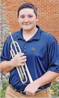 ?? [PHOTO BY JESSICA PHILLIPS, FOR THE OKLAHOMAN] ?? Dalton Cockrum, 17, has played the trumpet since sixth grade. He will perform for the second time in a band at the National FFA Convention and Expo later this month.