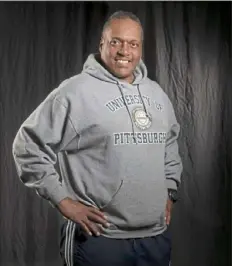  ?? Nate Guidry/Post-Gazette ?? Jeffrey Waddell, 61, of Penn Hills, works as a cleaner at the University of Pittsburgh. "There are 77,000 germs in the bathroom that we combat every day and that alone is a very daunting task," he says.