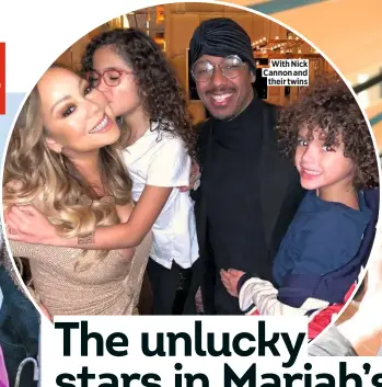  ??  ?? With Nick Cannon and their twins