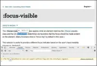 ??  ?? Über die Browser-Tools können Sie überprüfen, welches Element den Fokus besitzt (hier in Chrome, bit.ly/32iPESN).