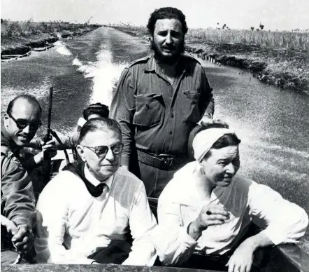  ?? ?? Time and place: Jean-Paul Sartre and Simone de Beauvoir on a tour of Cuba with Fidel Castro in 1960