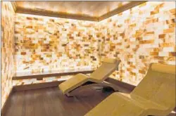  ??  ?? A SALT THERAPY room is among the health-oriented features at the compound, which is more than 33 acres.