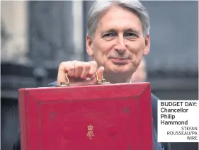  ?? STEFAN ROUSSEAU/PA WIRE ?? BUDGET DAY: Chancellor Philip Hammond