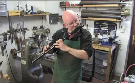  ??  ?? After 43 years crafting the flute in the workshop behind his Cúil Aodha home, Hammy hasdecided to retire from making the instrument­s on order.