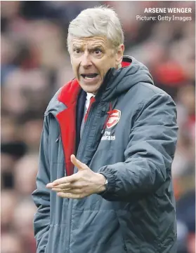  ?? Picture: Getty Images ?? ARSENE WENGER