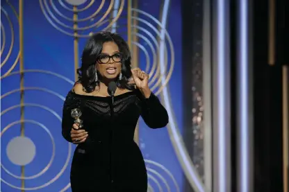  ?? Bild: PAUL DRINKWATER ?? HEDERSPRIS. Oprah Winfrey tog emot hederspris­et Cecil B Demille Award.