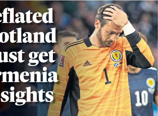  ?? ?? LAST CHANCE: Although Craig Gordon, at 39 years old, will not play in a World Cup finals, many of the current squad are eyeing up 2026.
