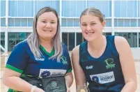  ?? Picture: Contribute­d ?? TOP RESULT: Elite Premier League U17 Coach of the Year Caitlin Fry and EPL final best and fairest winner Amy Williams.