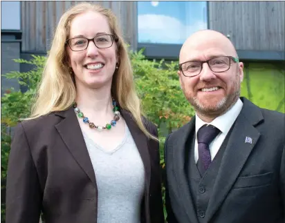  ??  ?? Scottish Greens co-leaders Lorna Slater and Patrick Harvie believe the party can make gains across the country