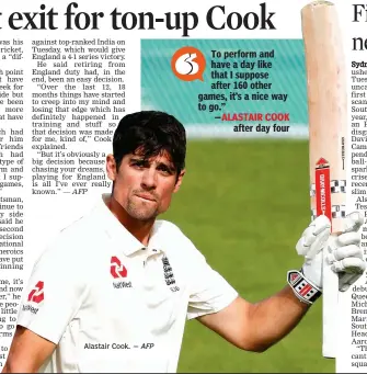  ?? — AFP Alastair Cook. — AFP ??