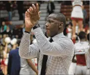  ?? DAVID JABLONSK I / STAFF ?? UD coach Anthony Grant studied up on Saint Joseph’s before their original meeting became a coronaviru­s casualty. “I’ve seen them,” he says. “They’re a very dangerous group.”