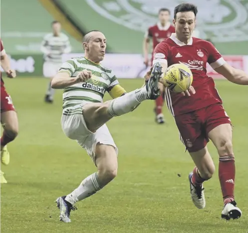  ??  ?? 0 Scott Brown will be as committed as ever against future employers Aberdeen tonight, according to Celtic interim boss John Kennedy