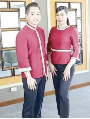  ?? ?? These casino uniforms at Newport World Resorts are partly made with recycled plastic bottles.