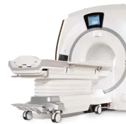  ??  ?? What a Magnetic Resonance Immaging (MRI) scan machine looks like.