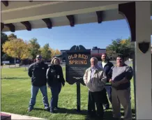  ?? PHOTO PROVIDED ?? From left: Deputy Commission­er of Public Works Joseph J. O’Neill, III; Executive Assistant to the Commission­er Rachael Fragomeni; City of Saratoga Springs Commission­er of Public Works Anthony “Skip” Scirocco; City Maintience Mechanic Phil Steffen; City Plummer Dennis Gailor.