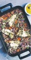  ?? ROOST/PENGUIN RANDOM HOUSE ?? Lentil Tomato Olive Baked Cod is simple, tasty and takes less than 30 minutes to prepare. It’s an ideal, workday, family meal.