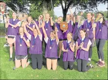  ?? ?? Phoenix Lacrosse Club celebrate their silverware