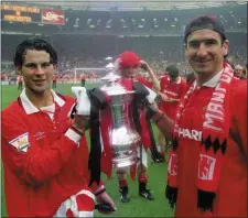  ??  ?? GLORY ON THE DOUBLE: Manchester United won the Premier League and the FA Cup in 2994.