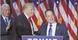  ?? AP FILE PHOTOS ?? PARTY PEOPLE: Republican National Committee Chairman Reince Priebus speaks at a post-election event on Wednesday.