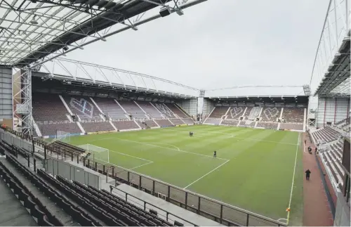  ??  ?? 0 No football at Tynecastle during lockdown, but Hearts have asked their season ticket holders to renew for next season.