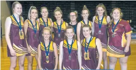  ??  ?? Drouin finished runners up in the Netball Victoria League Club Challenge. Pictured back row from left April Bethune, Jess Hedley, Stacie Gardiner, Karina Proctor, Kylie Proctor (coach), Kelly Hedley, Chelsea deRiter, Jodie Proctor, front R Christie...