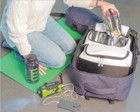  ?? VLES ?? VLESdesign­s sells an already-stocked go-bag that also has plenty of room for personal items. Whether it is bad weather or another threat forcing an unexpected evacuation, experts say a bag filled with essentials like food, water, clothes and...