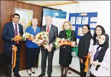  ?? Photos by Bassam Abu Shanab ?? Ambassador Potuyt with VFS Global officials during the opening of the new
center.