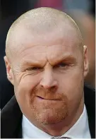  ??  ?? Gruff stuff: joker Sean Dyche