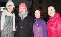  ??  ?? Helen Brazil, Betty Culloty, Caroline Reidy and Casey O’Donnell taking part in the Bill Kirby Memorial Walk on St Stephens Day.
Happy ladies Ursula Kennedy, Mars Gwenlan and Ann Franklin supporting the Bill Kirby Memorial St Stephen’s Day Walk from...