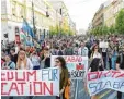  ?? Foto: Zoltan Balogh, dpa ?? In Budapest gab es Demos für den Erhalt der Elite Uni.