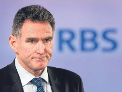  ??  ?? Ross McEwan, chief executive of RBS, refused to be drawn on how many jobs would be lost.