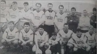  ??  ?? The Kilcoole United team who were defeated by Glenview in the 1993 Wicklow Cup final.