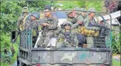  ?? REUTERS ?? Soldiers travel in a military truck as the Philippine­s continues its assault on Islamic Statelinke­d militants in Marawi.