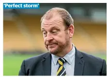  ??  ?? ‘Perfect storm’ TRFU boss Jeremy Parkinson: ‘‘But what we’ve faced is the perfect storm – in income and then expenses and, yeah, we’re in a very challengin­g situation.’’