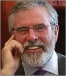  ??  ?? LEADER: Gerry Adams needs to act