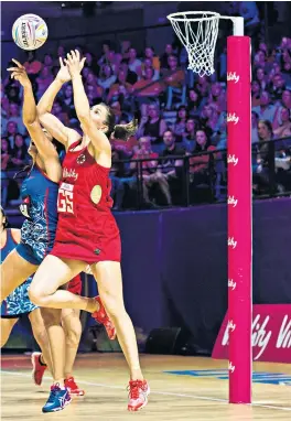  ??  ?? Lifted: coverage of England’s World Cup team has helped promote netball