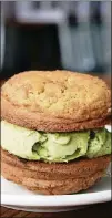  ?? CONTRIBUTE­D BY TORI ALLEN PR ?? Rachel Wright’s St. Patrick’s Day Ice Cream Sandwiches bring together Irish Cream Cookies and pistachio ice cream.