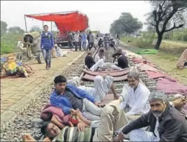  ?? HT FILE ?? Jat protesters at Mayyar village in Hisar during the 2016 proquota agitation.